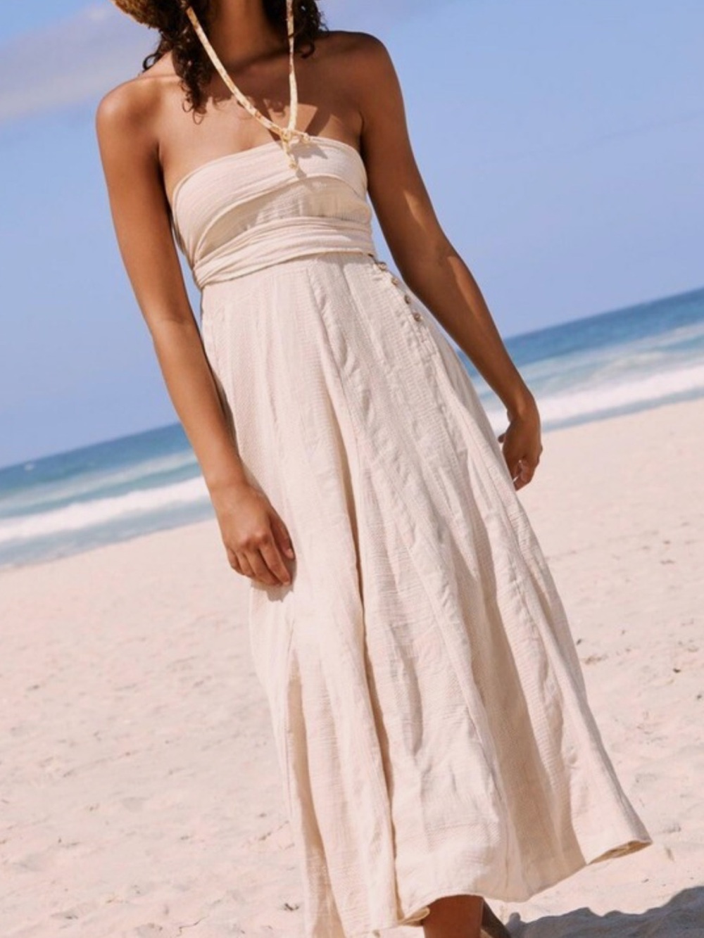Free People Unforgettable Convertible Dress/Skirt in Beige